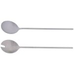 Couverts  salade - jean dubost - anuradha - finition satine - acier inoxydable - bote cadeau