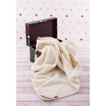 Couverture 200x200cm merino unie en pure laine couverture woolmark ecru couverture 100% laine mrinos ...