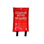 Couverture anti - feu - kit de s�curit� incendie - 1. 20m x 1. 20m - sachet souple icaf0012
