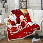 Couverture - azwix - plaid en flanelle rouge - 75x100cm - motif patchwork - douce et durable