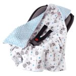Couverture sige pour auto 100% coton 85x85cm couverture douillette pour poussette ( peluche et minky ...