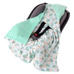 Medi partners couverture sige pour auto 100% coton 85x85cm couverture douillette pour poussette (hrisson ...