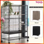 Couverture de cage � oiseaux - akozon - grande taille - tissu oxford 210d - imperm�able - marron