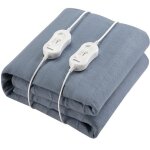 Couverture chauffante électrique 2 zones 160x140cm polaire 2x60w 3 niveaux de chauffage lavable max. ... Couverture chauffante électrique 2 zones 160x140cm polaire 2x60w 3 niveaux de chauffage lavable max. ...