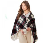 Couverture chauffante �lectrique et jet� de lit sans fil lavable en machine portable pour bureau maison ...