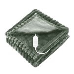 Couverture chauffante premium fleece 160x130 cm ? 9 niveaux timer chauffe rapide lavable ultra douce
