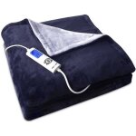 Couverture chauffante polaire bicolore - astoria - 180 x 130 cm - 160 watt - minuterie programmable