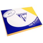 Couvertures - clairefontaine - a4 270g - jaune tournesol - 100 units - papier de haute qualit