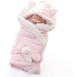 Couverture demmaillotage bb dhiver gigoteuse en peluche nid de bb nouveau - n doux et chaud
