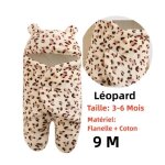 Couverture demmaillotage pour b�b� hiver - gigoteuse � capuche en coton - blanc