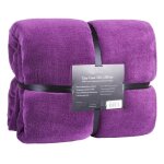 Couverture - feluna - couvre - lit en polaire - xxl 220x200 cm - violet - confort cachemire touch Couverture - feluna - couvre - lit en polaire - xxl 220x200 cm - violet - confort cachemire touch