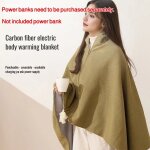 Couverture �lectrique portable � ch�le chauffant cape lavable douce et portable usb pour femmes et hommes ...