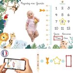 Couverture etape pour bebe en francais dolbomy - pour fille ou garcon - inclus toise pour suivre la croissance ... Couverture etape pour bebe en francais dolbomy - pour fille ou garcon - inclus toise pour suivre la croissance ...