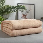 Couverture en flanelle couleur unie t de climatiseur sieste au bureau polaire double face monocouche ...