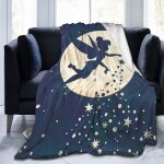 Couverture  jet doux fe clochette et fe volante design couverture chaude couvre - lits pour couvre ...