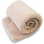 Couverture lgre en laine mrinos 250x200 cm pour un grand lit beige sommeil parfait couverture moelleuse ...