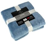 Couverture microfibre flanelle couverture câlin couverture jeté de lit 150x200 cm bleu Couverture microfibre flanelle couverture câlin couverture jeté de lit 150x200 cm bleu