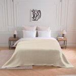 Dodo - couverture morzine blanchi - 220 x 240 cm