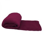 Couverture, plaid polaire 220 x 240 cm en flanelle ultra doux - prune - vivezen
