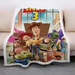 Couverture polaire - cartoon anime toy story - 100% microfibre - flanelle moelleuse - 60x120cm