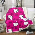 Couverture polaire ultra douce hello kitty - 60x120cm - multicolore