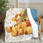 Couverture polaire winnie lourson - 70x140cm - multicolore - chambre - lavable - enfant