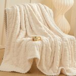 Couverture polaire200 * 230cm petit plaid en corail pour lit et canap� ? couverture l�g�re pour climatiseur ...