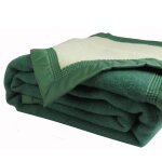 Couverture pure laine vierge 600g / m2 bicolore vert 180x220 cm Couverture pure laine vierge 600g / m2 bicolore vert 180x220 cm