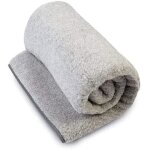 Couverture unie en pure laine 120x150cm merino super roi woolmark une grande couverture grise trs douce ...