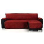 Couvre - canap� d�angle matelass� alvin angle � droite taille 200cm couleur rouge. composition:100% polyester. ...