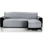 Couvre - canap� d�angle matelass� alvin angle � droite taille 280cm couleur gris clair. composition:100% ...