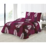 Couvre - lit boutis �pais matelass� 230x250cm avec 2 taies 65x65cm m23 - 7017