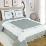 Couvre lit boutis peaceland + taie(s) assortie(s) 230x250 cm peaceland gris