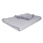 Jet de lit coton gris souris 230x250cm - atmosphera createur dinterieur