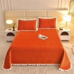 Couvre lit couleur unie velours king sizedessus de lit r�versible patchworkdouceur couvre lit matelass�pour ...