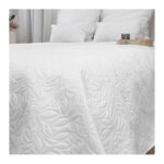 Couvre - lit en microfibre 240 x 220 cm blanc