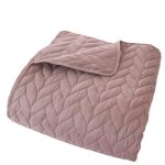 Couvre lit en microfibre dessin par ultrason rose poudr 240x220 cm