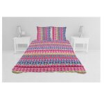 Couvre lit - ethnique - claude - 240x260 cm - 2 taies 65x65 cm - microfibre 100% polyester