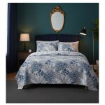 Couvre lit + taies 220 x 240 cm oc�an gris