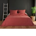 Couvre lit et taie matelasss brique 250x260 cm