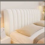 Couvre - t�te de lit en velours �lastique haute qualit� pour lit double ou simple couleur beige 180 cm ...