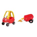 Cozy coupe� - little tikes - rouge - voiture enfant et sa remorque - portes klaxon et plancher � retirer ...