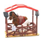 Cp international - jouet �curie cheval et poulain - horse farm - 24423