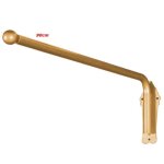 Cradling tringle  rideau de fentre robuste avec embouts - 40 kg - en mtal - diamtre : 25 mm - or ...