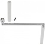 Crank mla poign�e de manivelle articul�e mlbq en acier chrom� pvc blanc �13mm 325mm avec contre - poign�e ...