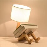 Lampe de bureau - lampe enfant en tissu blanc - design cartoon - �clairage doux - douille e27 40w