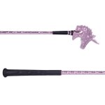 Cravache �quitation enfant qhp licorne - pink hearts - 65 cm