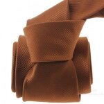 Cravate - clj charles le jeune - lige - marron - microfibre