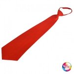 Cravate satin rouge - gangster - accessoire de dguisement - 43cm - tissu satin - homme