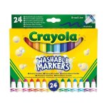 Crayola - 24marqueurs lavables pointe maxi assortis pour lcole et temps libre couleur 58?6570 - 58 ...